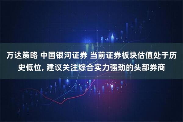 万达策略 中国银河证券 当前证券板块估值处于历史低位, 建议关注综合实力强劲的头部券商
